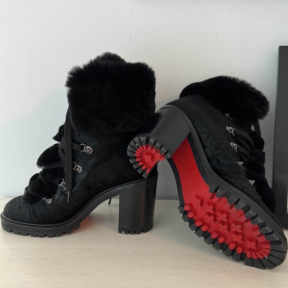 WORN ONCE No Signs of Wear - Christian Louboutin Like New Fanny Pony Fur Boot